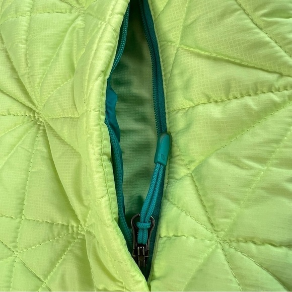 THE NORTH FACE Women's Quilted Puffer Vest Yellow Green Turquoise Sz XS - Picture 9 of 16